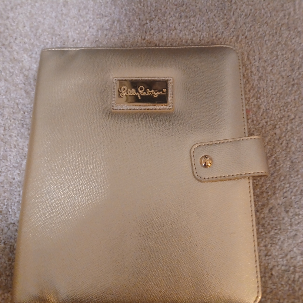 Lilly Pulitzer Gold Binder